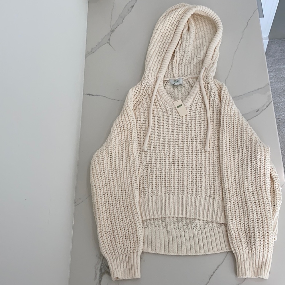 Aerie Ribbed Chenille Hoodie NEVER WORN